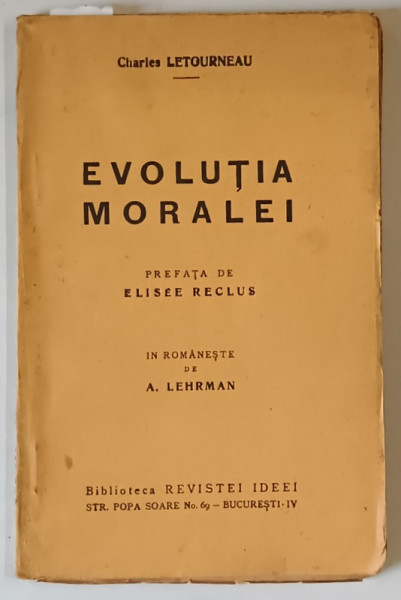 EVOLUTIA MORALEI de CHARLES LETOURNEAU