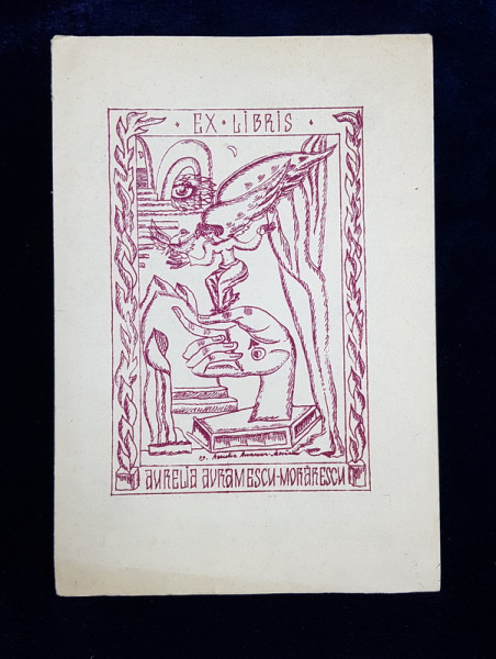 EX- LIBRIS AURELIA AVRAMESCU  - MORARESCU - PLIANT DE PREZENTARE , 1979