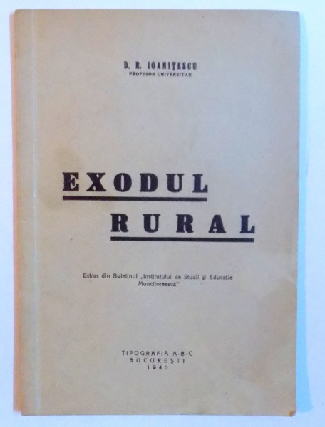 EXODUL RURAL de D. R. IOANITESCU , 1940