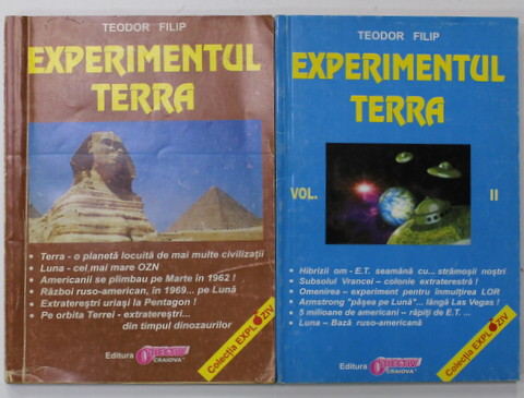 EXPERIMENTUL TERRA de TEODOR FILIP , VOLUMELE I - II , ANII '90