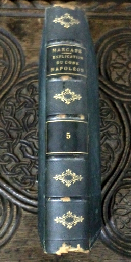 EXPLICATION THEORIQUE ET PRATIQUE DU CODE NAPOLEON par V. MARCADE, TOM V, PARIS 1866