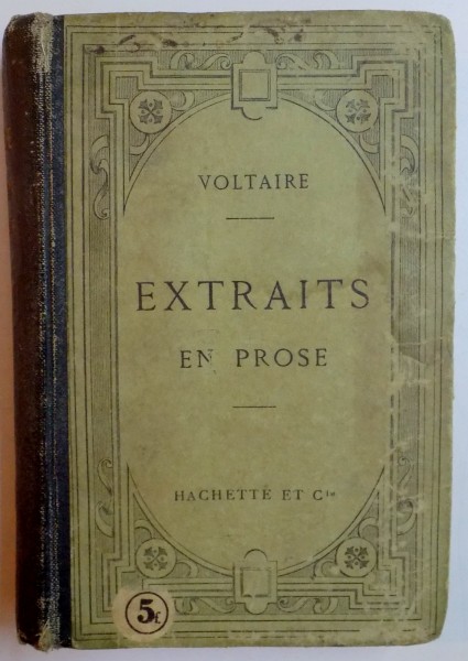 EXTRAITS EN PROSE DE VOLTAIRE par L. BRUNEL, NOUVELLE EDITION  1918