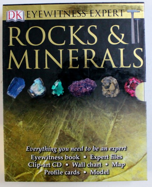 EYEWITNESS EXPERT - ROCKS & MINERALS  - EYEWITNESS BOOK , EXPERT FILES , CLIP - ART CD , WALLCHART , MAP , PROFILE CARDS , MODEL , 2008