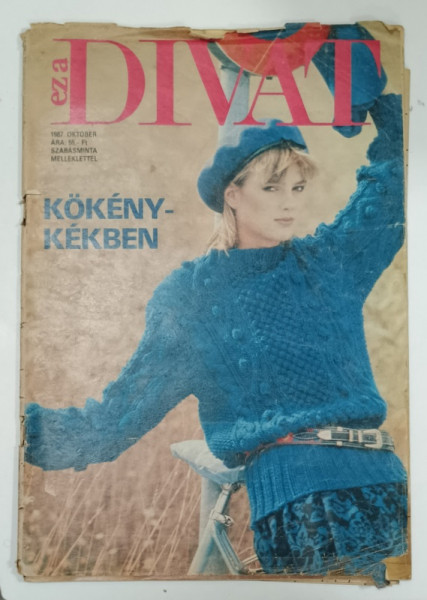EZ A DIVAT , REVISTA DE MODA CU TEXT IN LIMBA MAGHIARA , OKTOBER , 1987