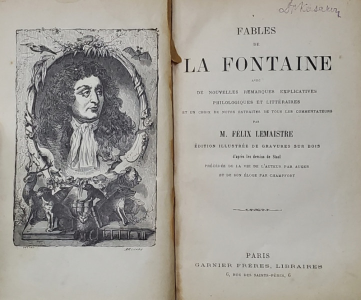 FABLES DE LA FONTAINE , INCEPUTUL SECOLULUI XX