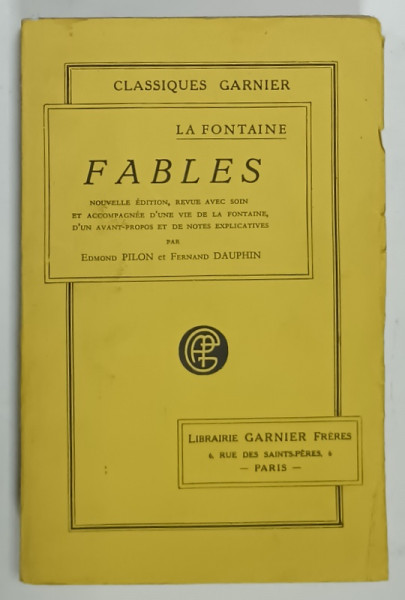 FABLES par LA FONTAINE , 1939