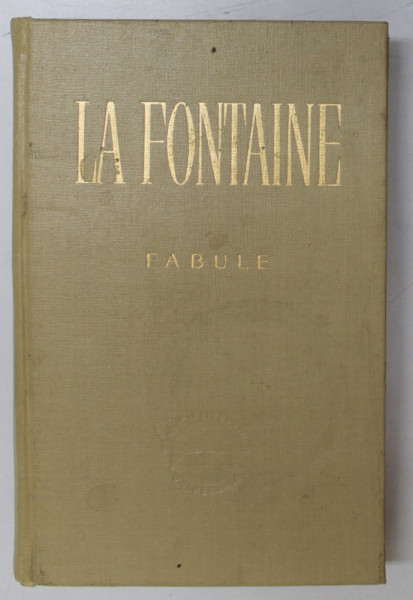 FABULE de LA FONTAINE , 1958 *EXEMPLAR CARTONAT