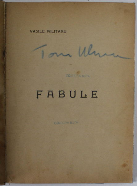 Fabule, Vasile Militaru