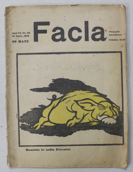 FACLA , REVISTA , No. 25 , 19 IUNIE , 1916