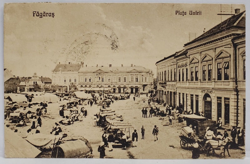 FAGARAS , PIATA UNIRII , CARTE POSTALA , 1925
