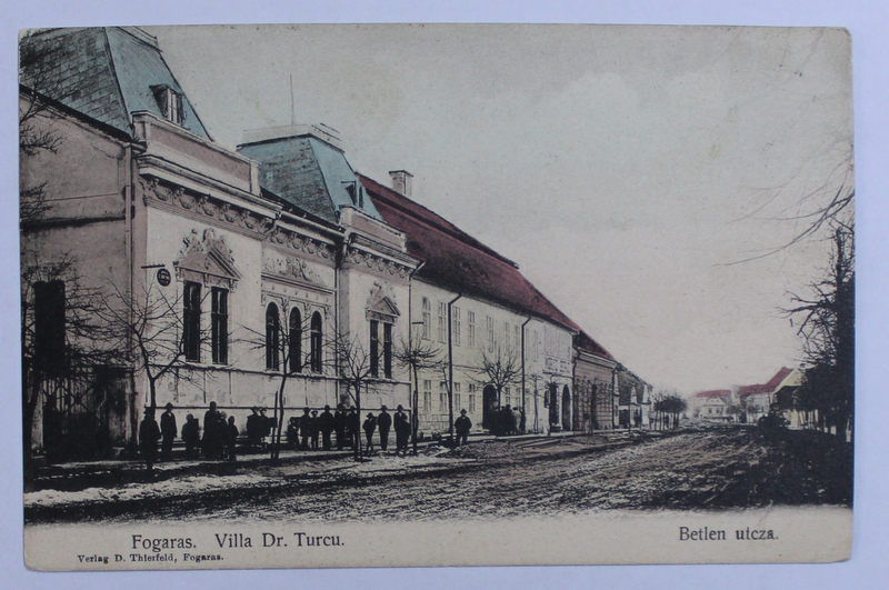 FAGARAS - VILA DOCTOR TURCU , STRADA BETLEN  - CARTE POSTALA ILUSTRATA , POLICROMA , CIRCULATA , INCEPUT DE SECOL XX