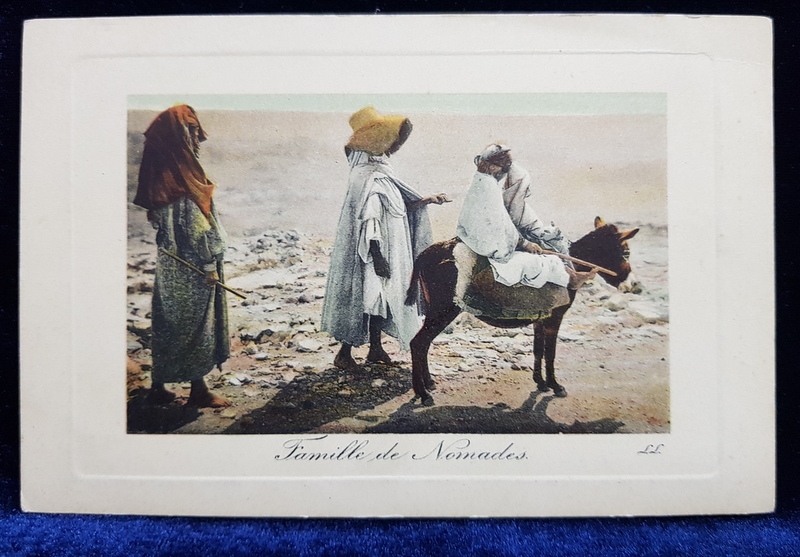 FAMILE DE NOMADES , CARTE POSTALA ILUSTRATA , POLICROMA , CLASICA , NECIRCULATA