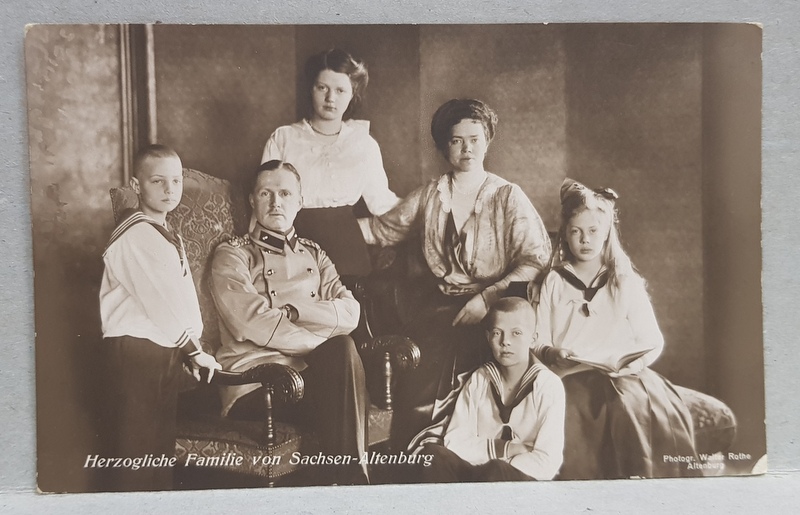 FAMILIA  DUCELUI DE SACHSEN  - ALTENBERG , CARTE POSTALA ILUSTRATA , MONOCROMA, NECIRCULATA , INCEPUTUL SEC. XX