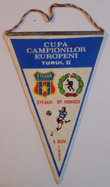 FANION CUPA CAMPIONILOR EUROPENI, TURUL II: STEAUA - BP. HONVED, 6 NOIEMBRIE 1985