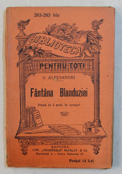 FANTANA BLANDUZIEI de V. ALECSANDRI , 1931