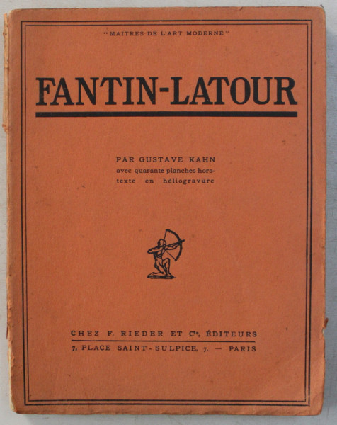 FANTIN  - LATOUR par GUSTAVE KAHN , 1926
