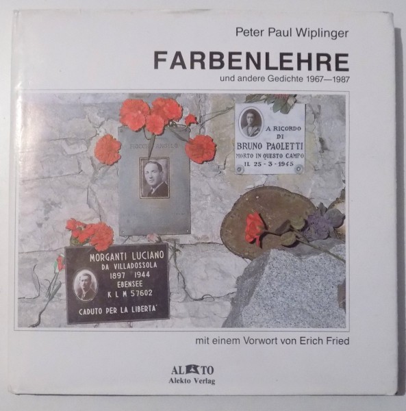 FARBENLEHRE UND ANDERE GEDICHTE 1967- 1987 von PETER PAUL WIPLINGER , 1987