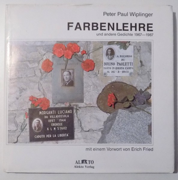 FARBENLEHRE UND ANDERE GEDICHTE 1967- 1987 von PETER PAUL WIPLINGER , 1987