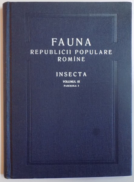 FAUNA REPUBLICII POPULARE ROMANE, INSECTA, VOL IX, FAS 3: HYMENOPTERA APOIDEA, FAM. APIDAE, SUBFAM. ANTHOPHORINAE de VICTORIA G. IUGA  1958