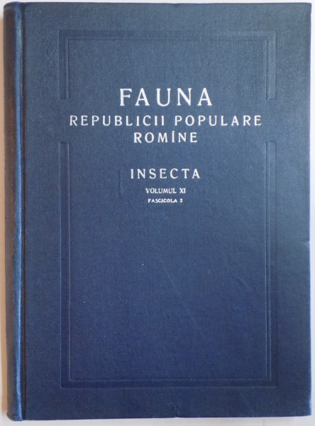 FAUNA REPUBLICII POPULARE ROMANE. INSECTA, VOL XI, FAS. 2: DIPTERA, FAMILIA TABANIDAE de GH. DINULESCU  1958