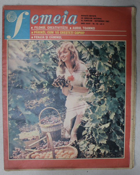 FEMEIA , REVISTA EDITATA DE CONSILIUL NATIONAL AL FEMEILOR , NR. 10 , 1982