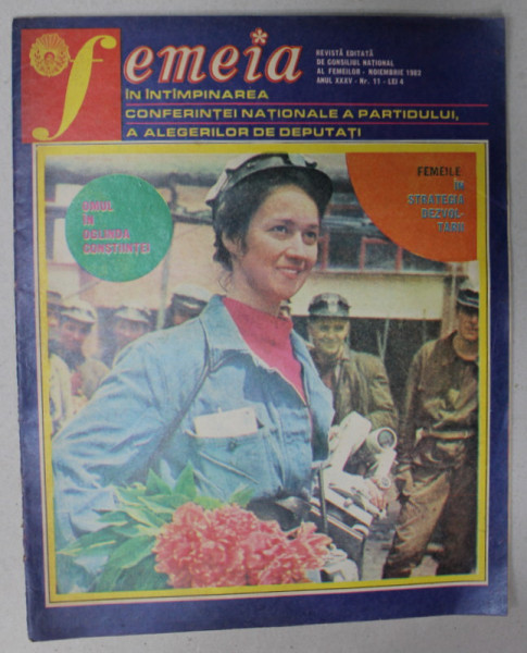 FEMEIA , REVISTA EDITATA DE CONSILIUL NATIONAL AL FEMEILOR , NR. 11 , 1982