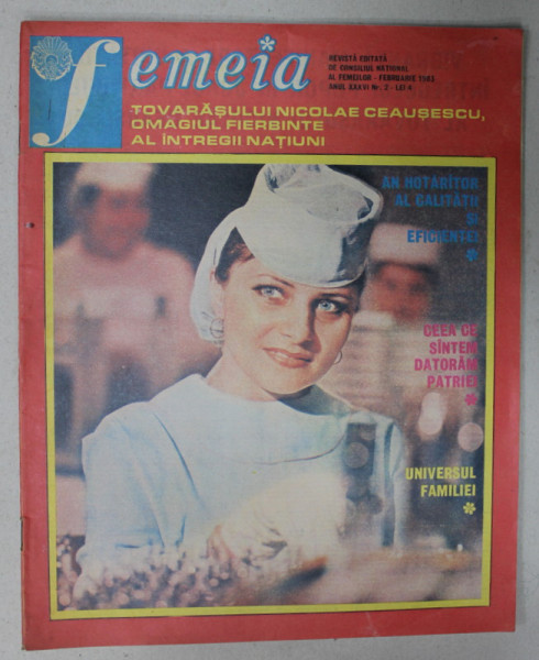 FEMEIA , REVISTA EDITATA DE CONSILIUL NATIONAL AL FEMEILOR , NR. 2 , 1983