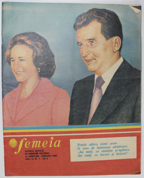 FEMEIA , REVISTA  , NUMAR OMAGIAL , IANUARIE , ANUL XL , NR. 1 , 1987