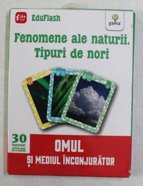 FENOMENE ALE NATURII . TIPURI DE NORI , SET CU 30 DE CARTONASE FLASHCARDURI , ANII '2000