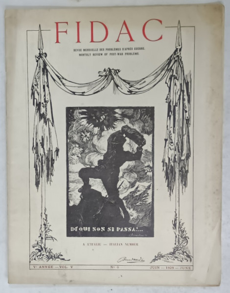FIDAC , REVUE MENSUELLE DES PROBLEMES D 'APRES GUERRE , No. 6 , 1929