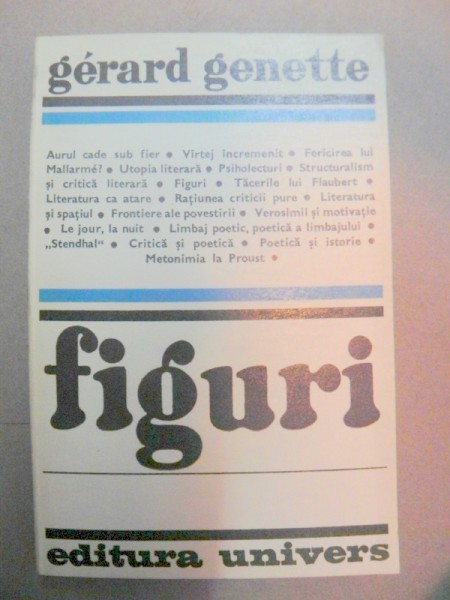 FIGURI-GERARD GENETTE  BUCURESTI  1978