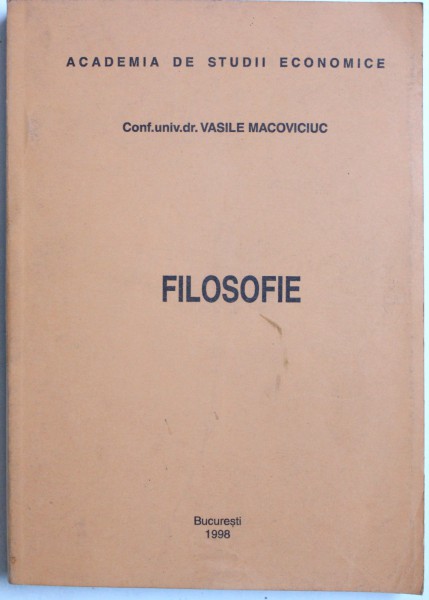 FILOSOFIE de VASILE MACOVICIUC , 1998