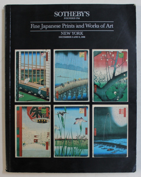 FINE JAPANESE PRINTS AND WORKS OF ART - NEW YORK DECEMBER 8 AND 9 , 1988