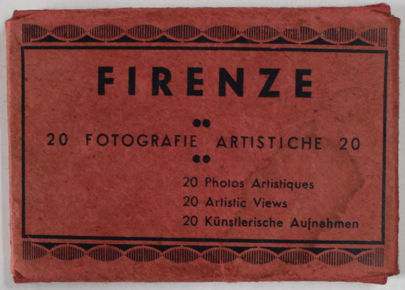 FIRENZE , 20 FOTOGRAFIE ARTISTICHE , MINIALBUM CU FOTOGRAFII DE EPOCA , INTERBELIC