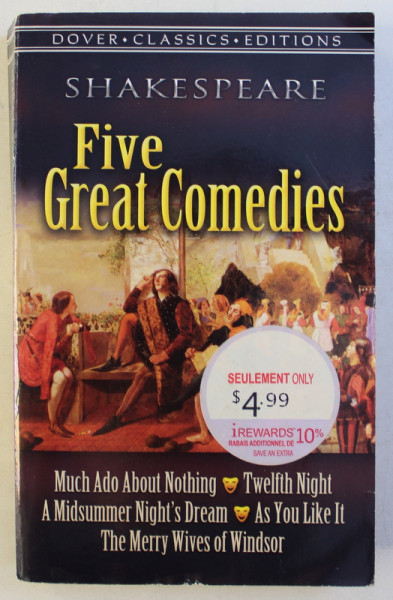 FIVE GREAT COMEDIES by SHAKESPEARE  - MUCH ADO ABOUT NOTHING ...THE MERRY WIVES OF WINDSOR , 2005