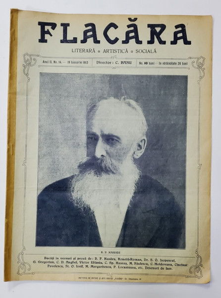 FLACARA , LITERARA , ARTISTICA , SOCIALA , ANUL II , NR. 14 , 19 IAN. 1913