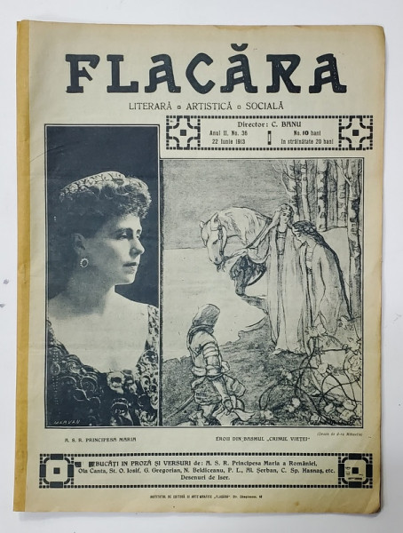 FLACARA , LITERARA , ARTISTICA , SOCIALA , ANUL II , NR. 36 , 22 IUNIE 1913