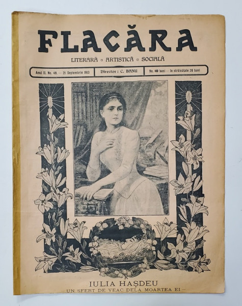 FLACARA , LITERARA , ARTISTICA , SOCIALA , ANUL II , NR. 49 , 21 septembrie , 1913