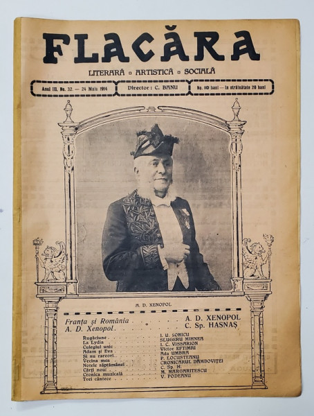 FLACARA , LITERARA , ARTISTICA , SOCIALA , ANUL III , NR. 32 , 24 MAI , 1914