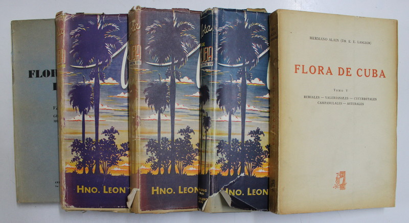 FLORA DE CUBA de HERMANO LEON , VOLUMELE I - V , 1946 - 1964