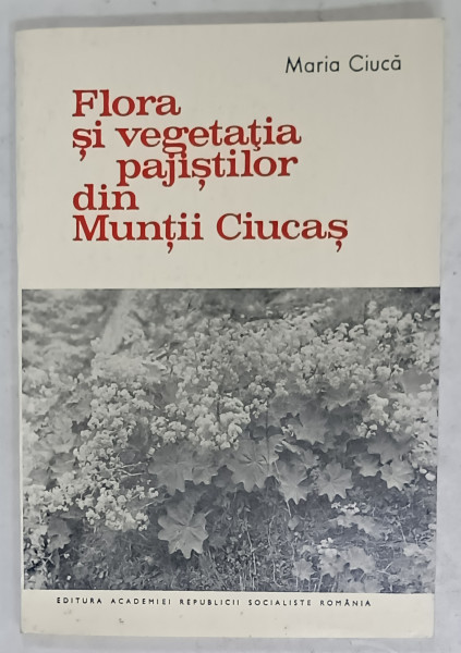 FLORA SI VEGETATIA PAJISTILOR DIN MUNTII CIUCAS de MARIA CIUCA , 1984