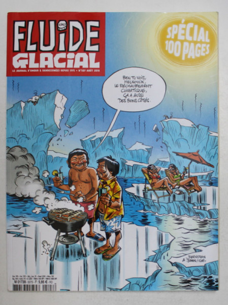 FLUIDE GLACIALE - LE JOURNAL D 'UMOR et BANDESSINEES , NO. 507 , AOUT 2018, 18 + !