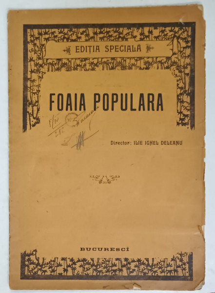 FOAIA  POPULARA , PUBLICATIE ENCICLOPEDICA ILUSTRATA , ANUL IV , NO. 5 , 1 MARTIE , 1901