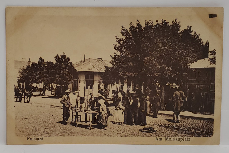 FOCSANI , LA PIATA , CARTE POSTALA , INCEPUTUL SEC. XX