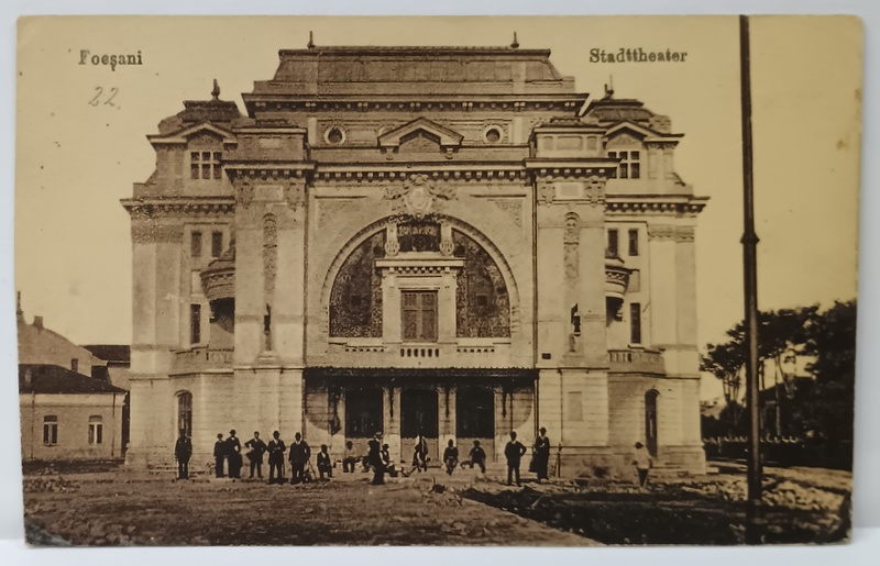 FOCSANI , TEATRUL MUNICIPAL , CARTE POSTALA , 1918