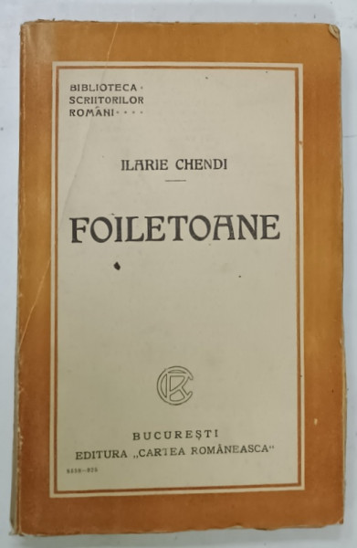 FOILETOANE de ILARIE CHENDI , 1925