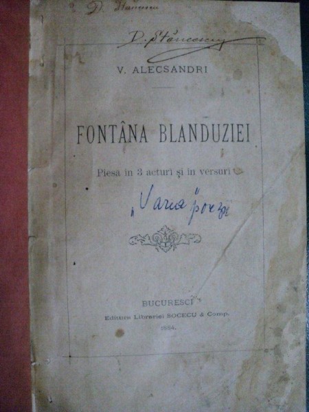 FONTANA BLANDUZIEI  V. ALECSANDRI