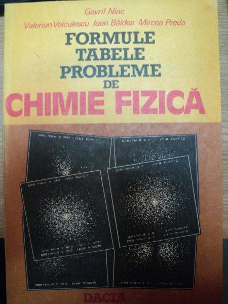 FORMULE,TABELE,PROBLEME DE CHIMIE FIZICA-VALERIU VOICULESCU,GAVRIL NIAC,MIRCEA PREDA,ION BALDEA,1984