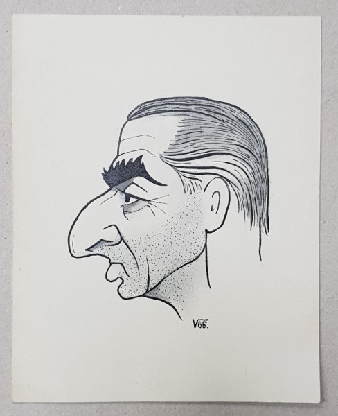 FOTBALISTUL TITUS OZON , CARICATURA , 1965