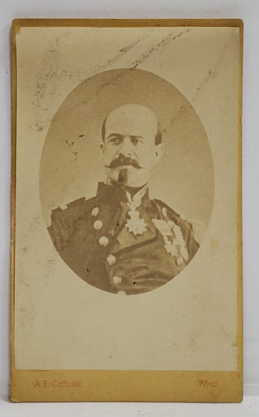 FOTOGRAF A.F. CZIHAK , VIENA , GENERAL LOUIS - JULES TROCHU ( 1815 - 1896 ) , FOTOGRAFIE C.D.V , A DOUA JUMATATE A SEC. XIX